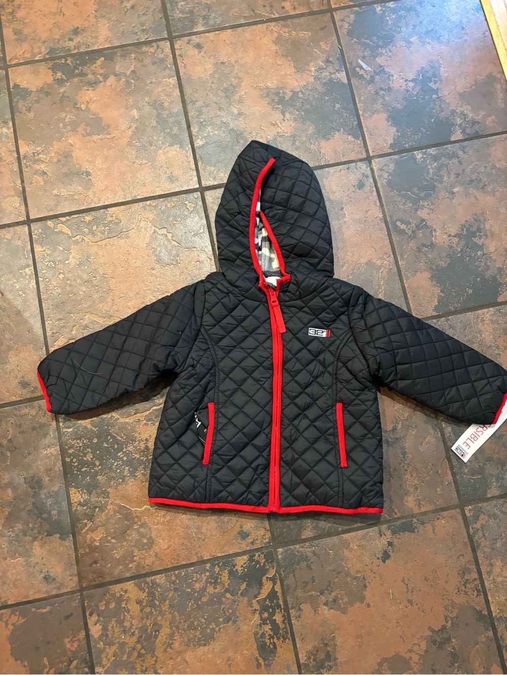 Weatherproof Kids Quilted Jacket coat reversible